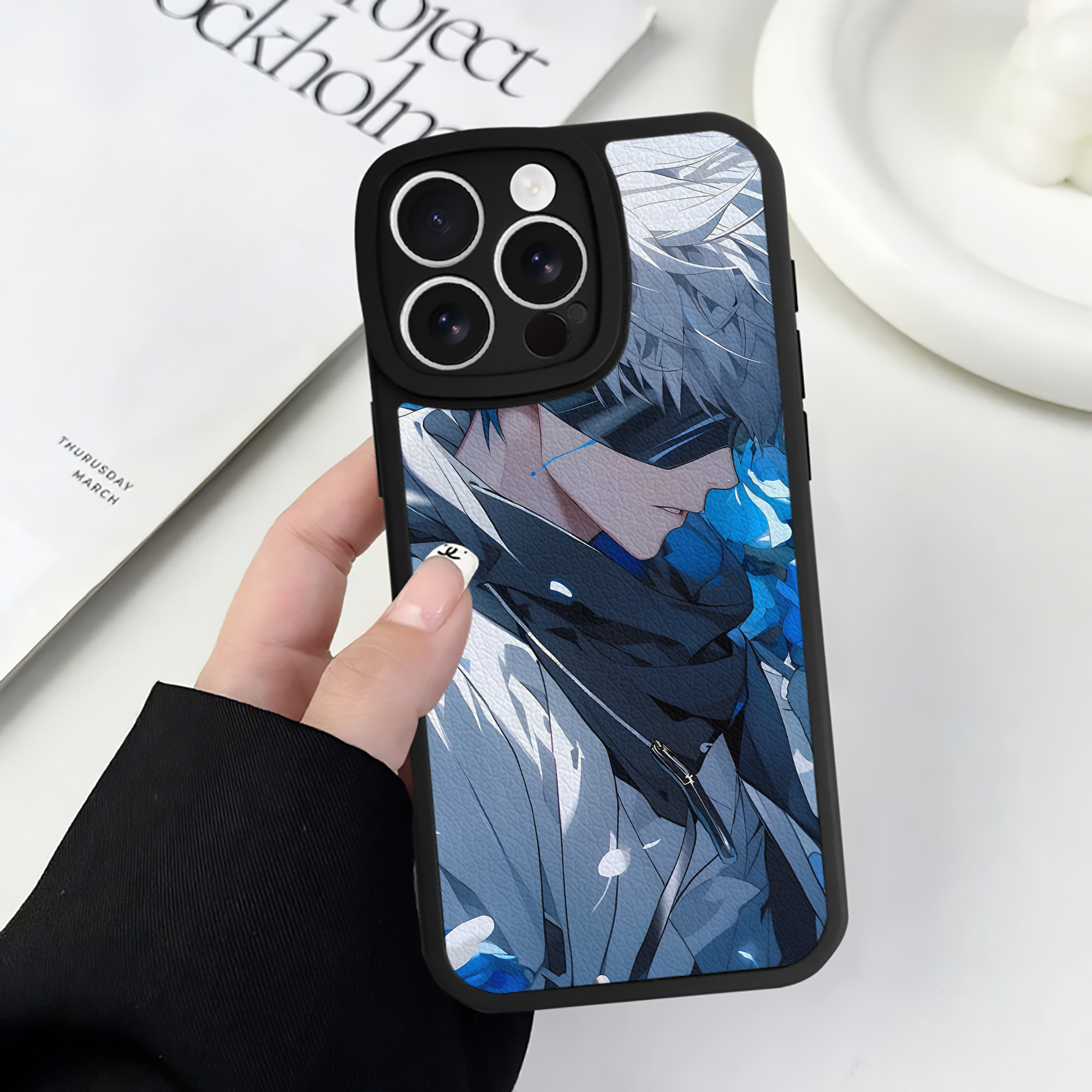 （画像用） 呪術廻戦 Jujutsu Kaisen 【iPhone 16シリーズ対応】シリコンスマホケース（レザー調） 材質：シリコン
